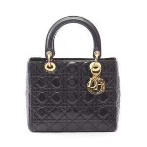 Dior Lady 2WAY Lambskin handbag black